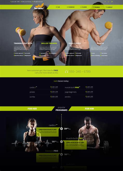 themeforest hermes fitness one-page html template|Hermes .